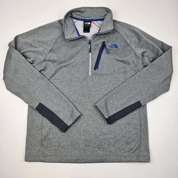 The North Face Canyonlands 1/2 Zip Pullover Sweater Men M Mid-Weight Fleece Gray - Picture 1 of 9